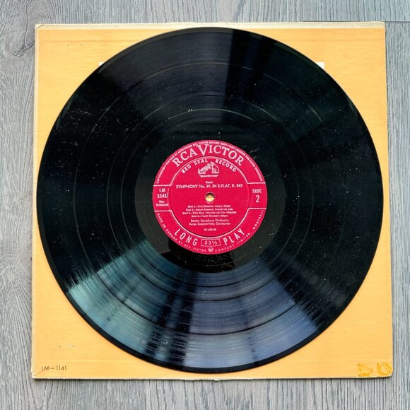Vintage Mozart "Linz" Symphony Vinyl Boston Symphony, Koussevitzky, RCA Victor - Picture 4 of 6